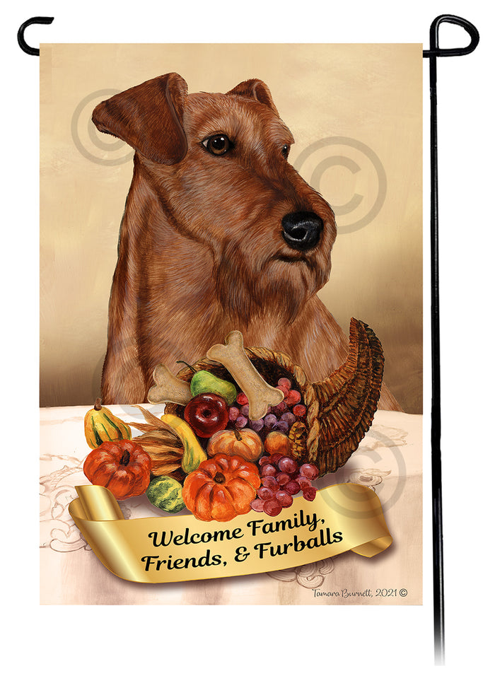 Irish Terrier Thanksgiving Garden Flags
