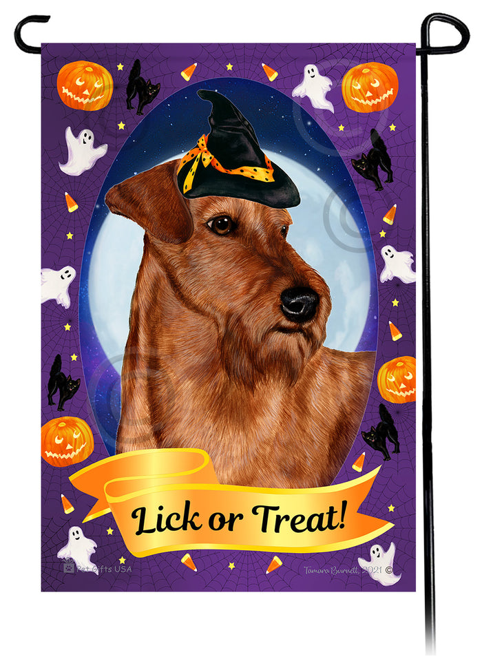 Irish Terrier Halloween Howls Garden Flags