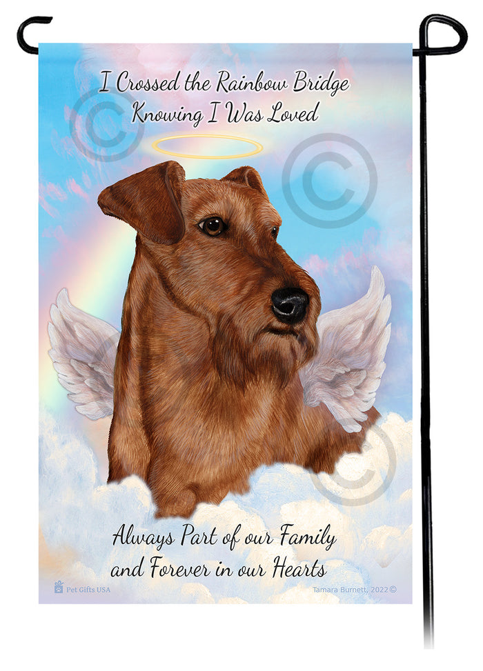 Irish Terrier Memorial Garden Flags