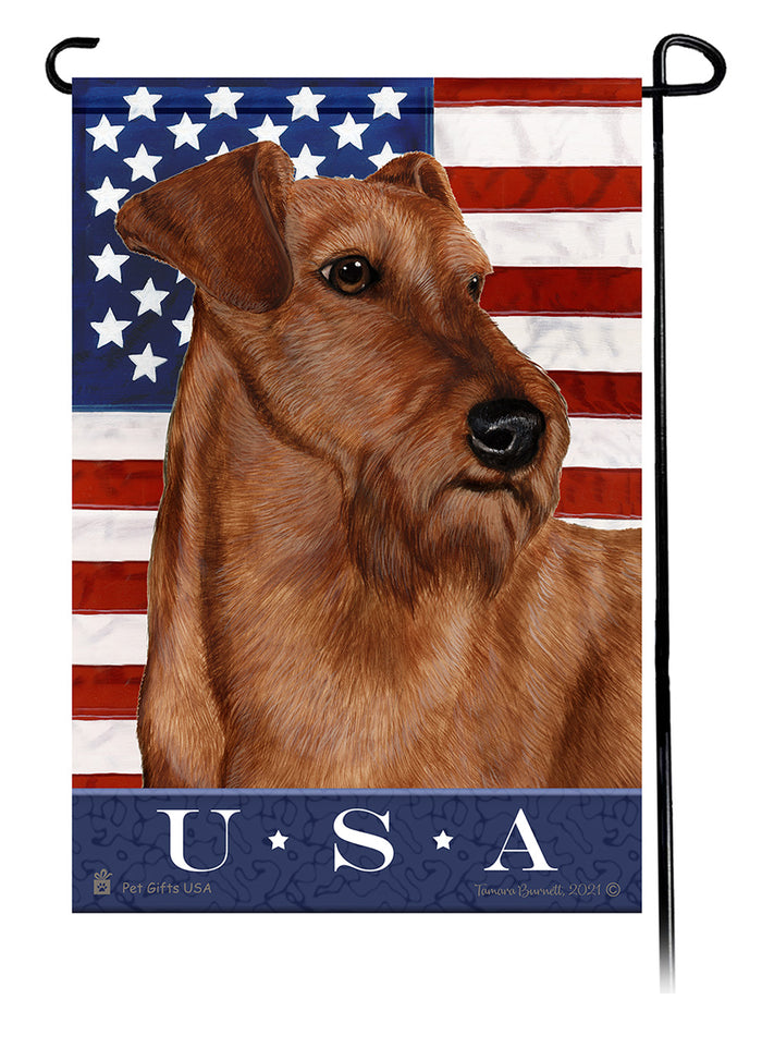 Irish Terrier True Blue Garden Flags
