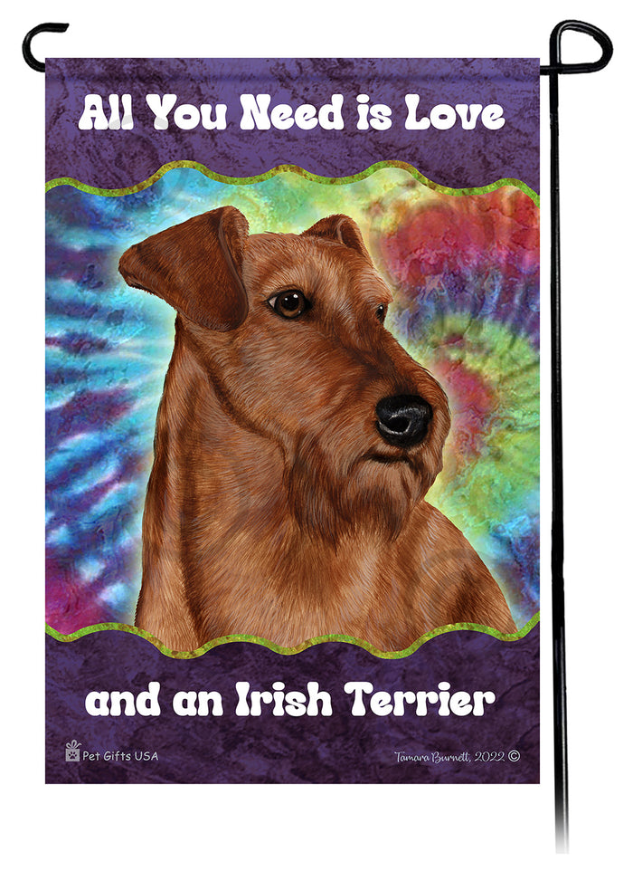 Irish Terrier All You Need Is Love Garden Flags