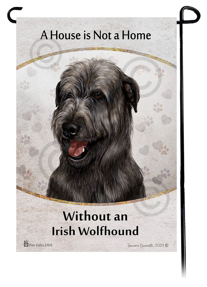 Irish Wolfhound House Is Not A Home Garden Flag