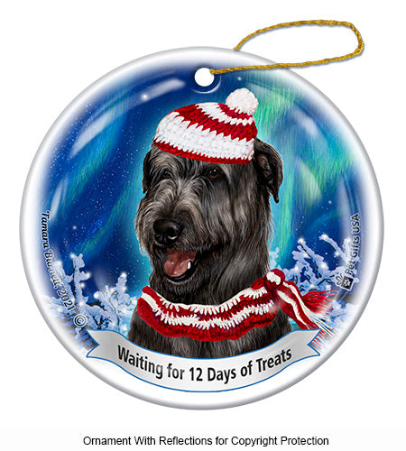 Irish Wolfhound Black Ornament
