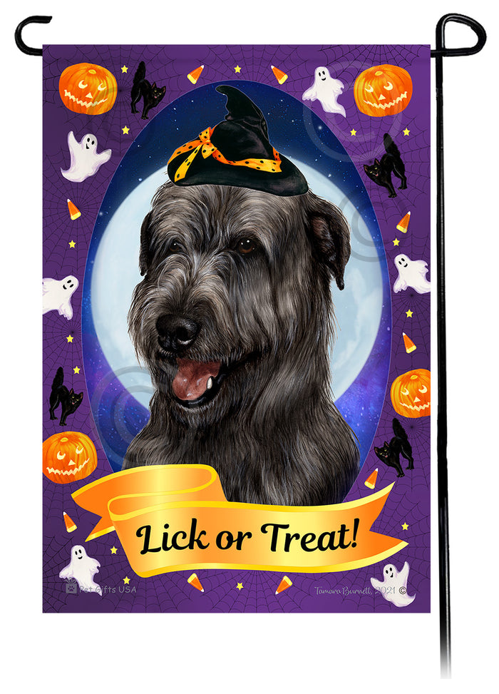 Irish Wolfhound Halloween Howls Garden Flags