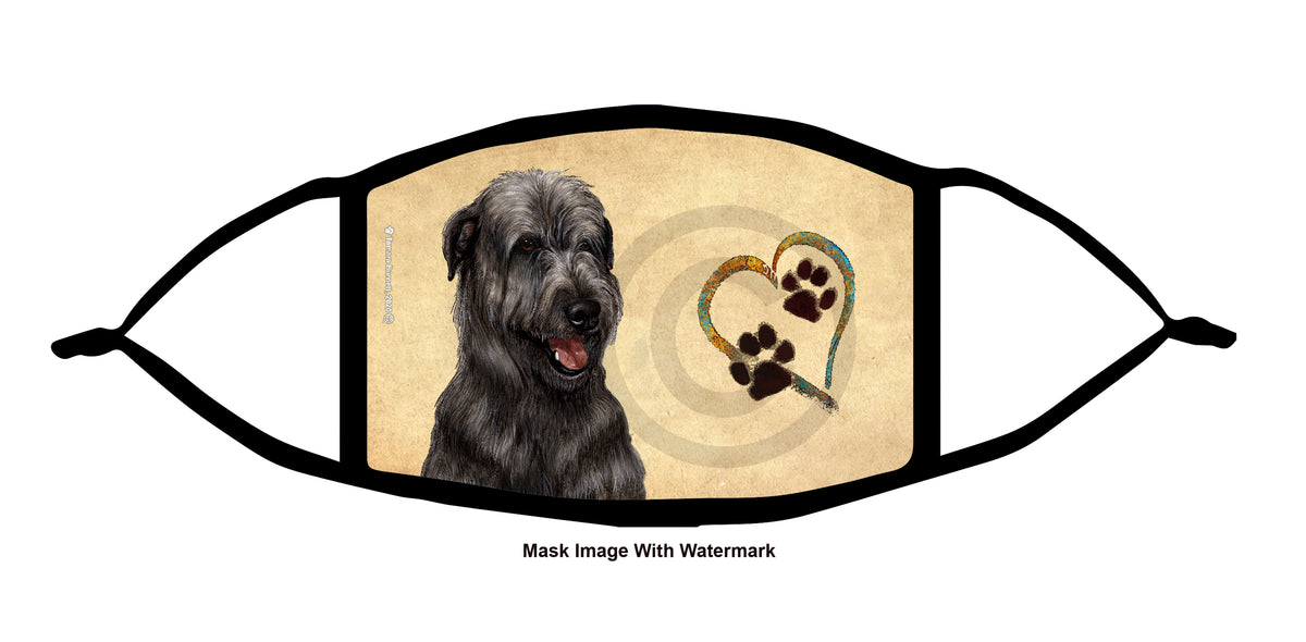 Irish Wolfhound (Black) Face Mask
