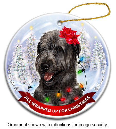 Irish Wolfhound Black Ornament