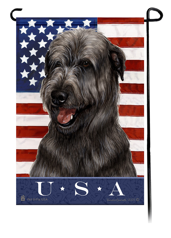 Irish Wolfhound True Blue Garden Flags