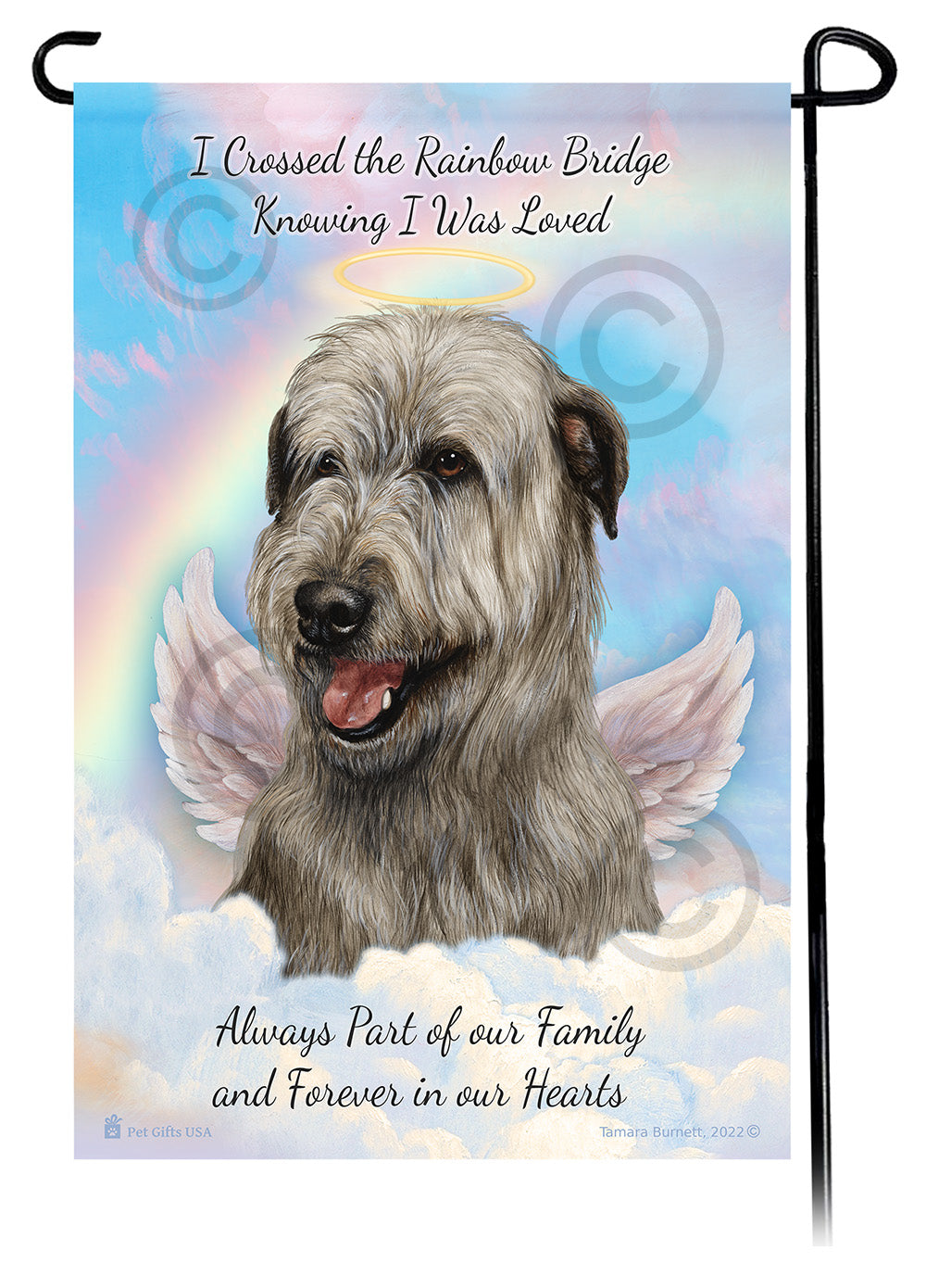 Irish Wolfhound Memorial - Garden Flag