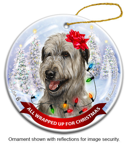 Irish Wolfhound All Wrapped Up Ornament