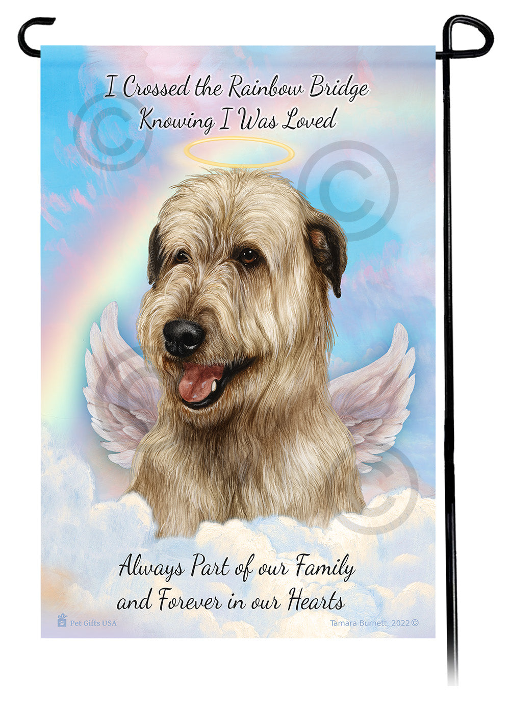 Irish Wolfhound Memorial - Garden Flag