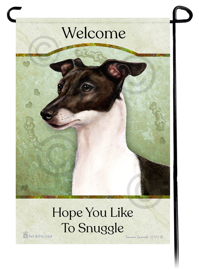 Italian Greyhound Hope You Like To Snuggle Garden Flags