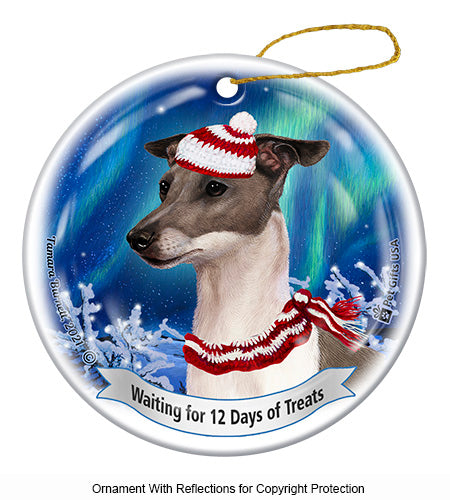 Italian Greyhound 12 Days of Treats Ornament