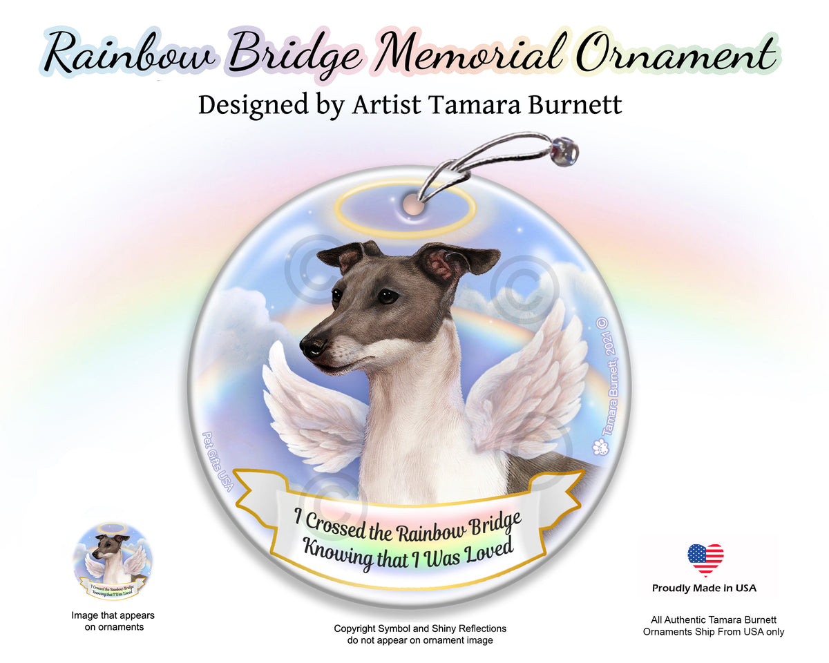 Italian Greyhound Rainbow Bridge Memorial Ornament