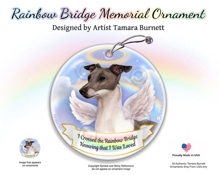 Italian Greyhound Rainbow Bridge Memorial Ornament
