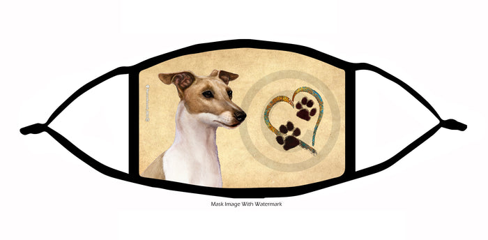 Italian Greyhound (Fawn and White) Face Mask