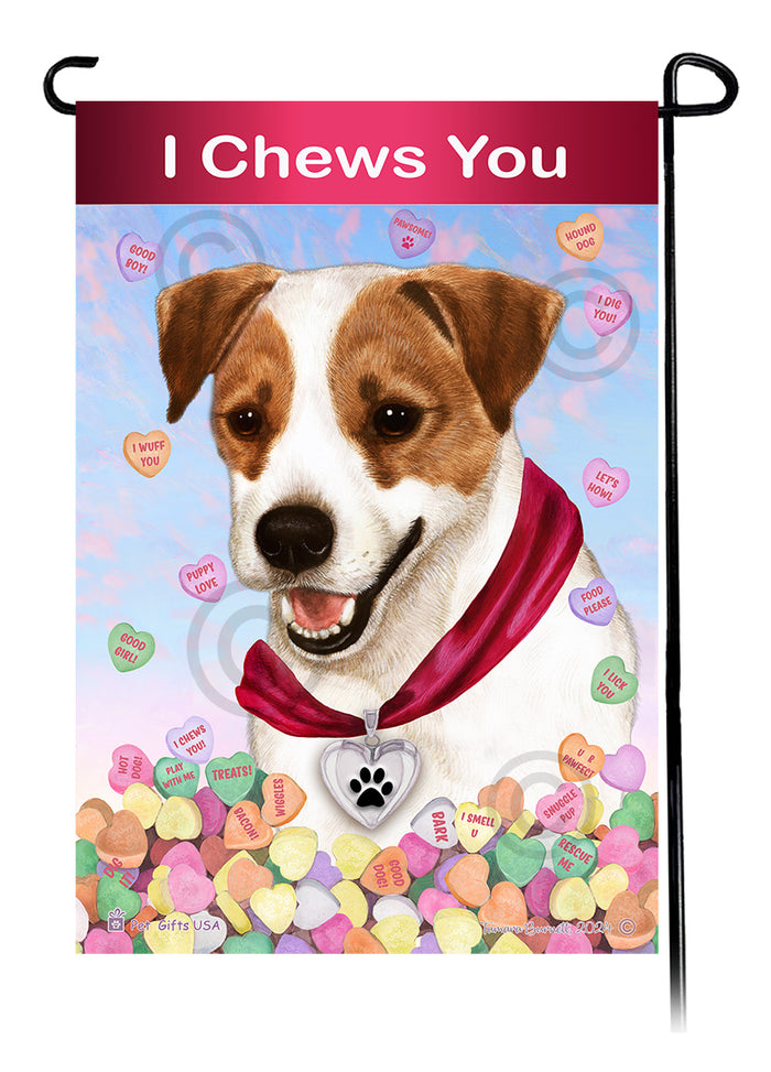 Jack Russell Terrier Valentine Sweetheart Garden Flags