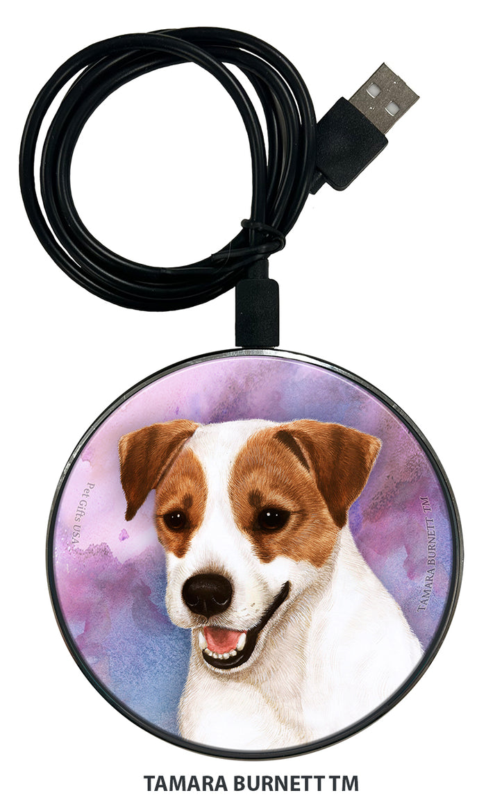 Jack Russell Terrier Brown and White Zoomies Wireless Charger