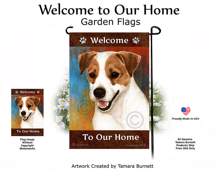Jack Russell Terrier Welcome To Our Home Garden Flags