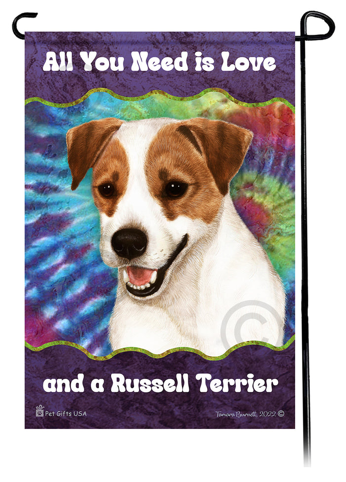 Jack Russell Terrier All You Need Is Love Garden Flags