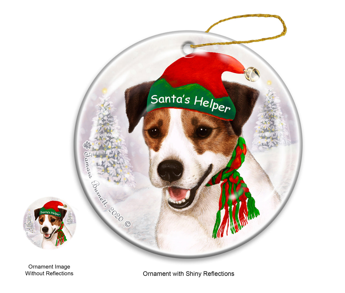 Jack Russell Tri Ornament