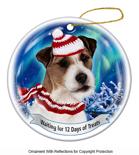 Jack Russell WH Tri-Color Ornament