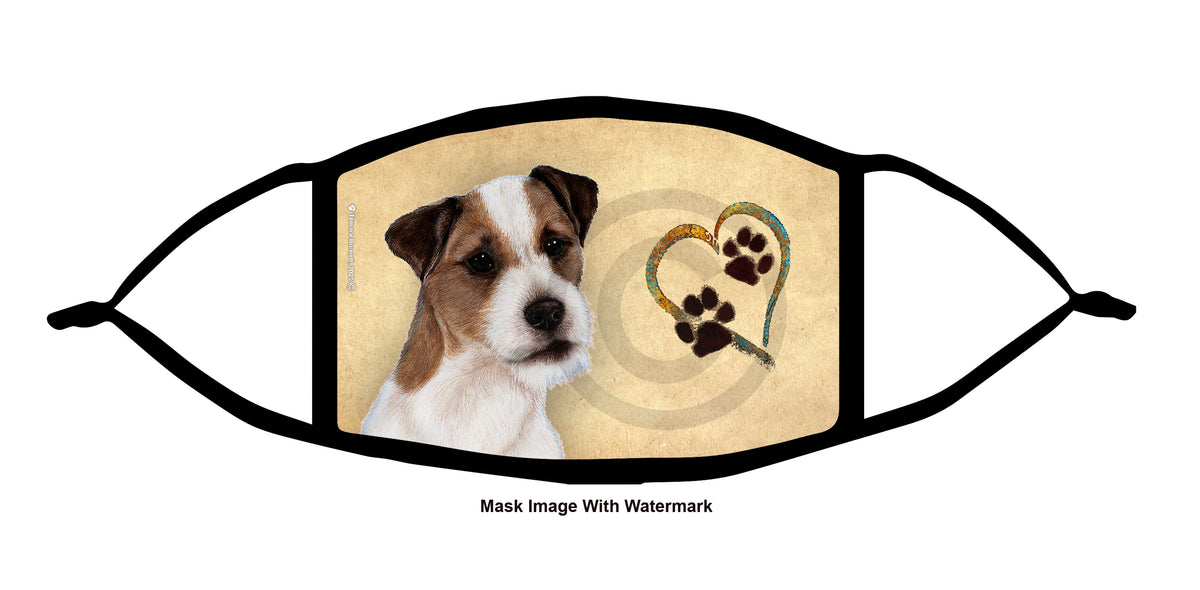 Jack Russell Terrier (Wire, Tri-Color) Face Mask
