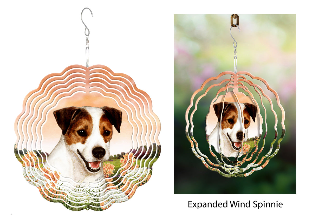 Jack Russell Terrier Tri-Color Wind Spinner