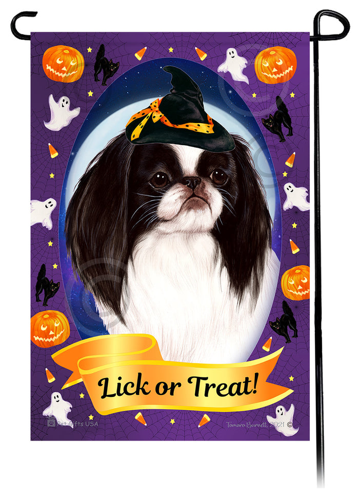 Japanese Chin Halloween Howls Garden Flags