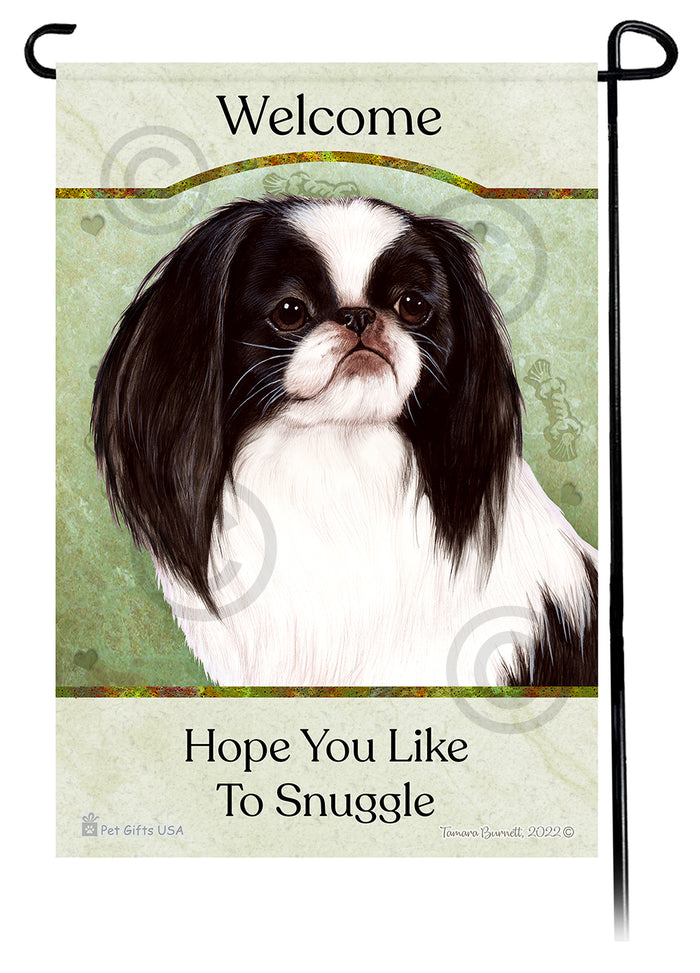 Japanese Chin Hope You Like To Snuggle Garden Flags