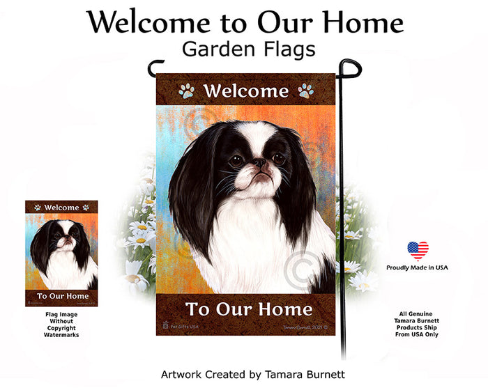 Japanese Chin Welcome To Our Home Garden Flags