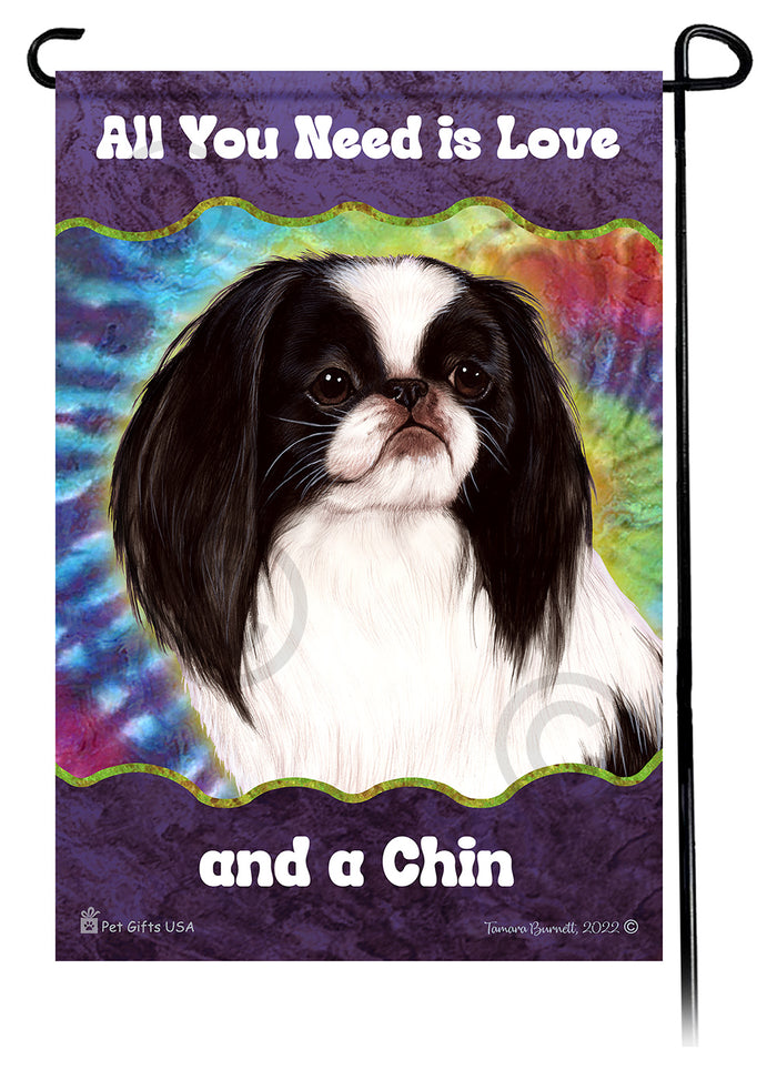 Japanese Chin All You Need Is Love Garden Flags