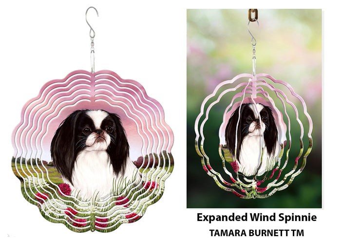 Japanese Chin Black and White Wind Spinner
