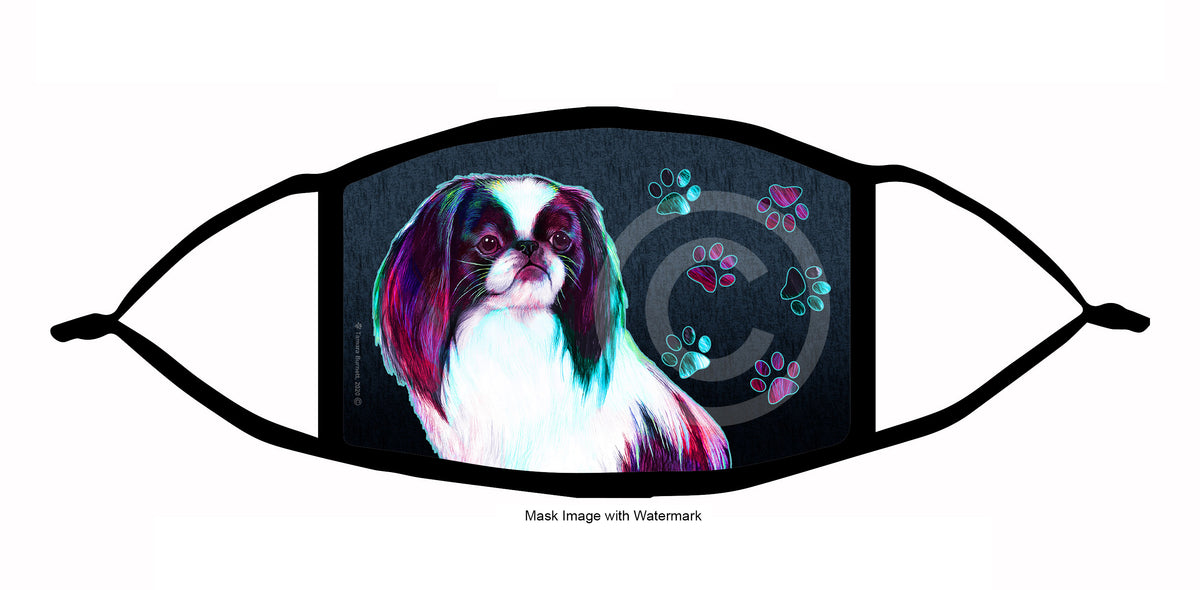 Japanese Chin (Black and White) Face Mask