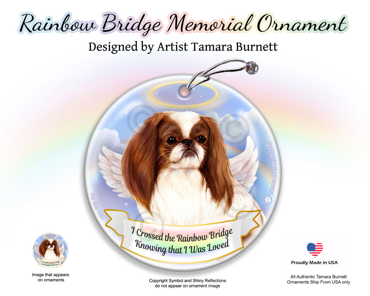 Japanese Chin Red and White Ornament