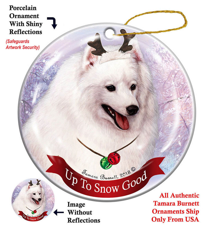 Japanese Spitz White - Up To Snow Good Ornament
