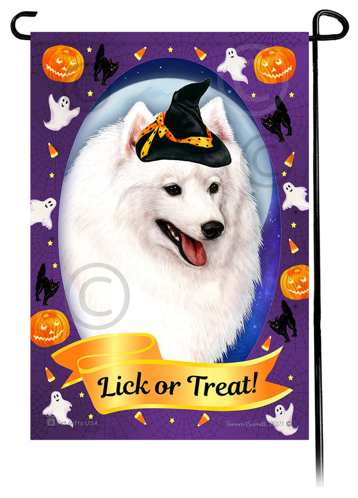 Japanese Spitz Halloween Howls Garden Flags