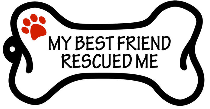 My Best Friend Rescued Me - Bone Keychain
