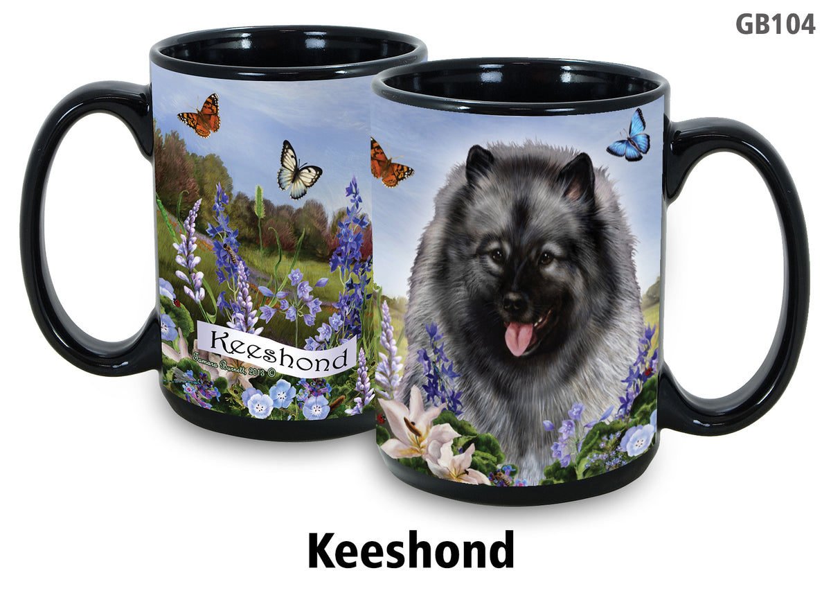 Keeshond - Garden Party Fun Mug 15 oz