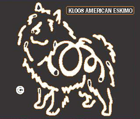 American Eskimo K-Lines Window Tattoo