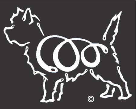 Cairn Terrier K-Lines Window Tattoo