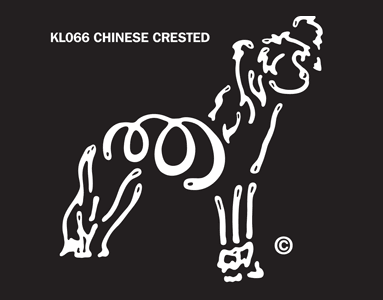 Chinese Crested K-Lines Window Tattoo