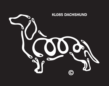 Dachshund K-Lines Window Tattoo
