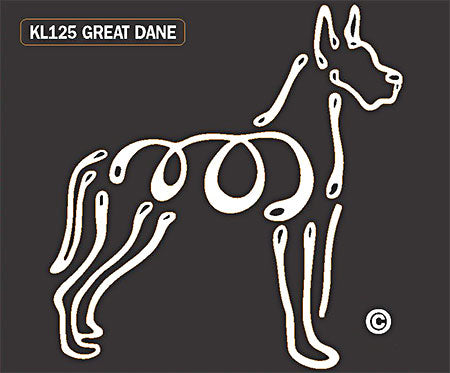 Great Dane K-Lines Window Tattoo