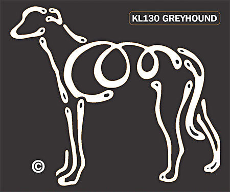 Greyhound K-Lines Window Tattoo