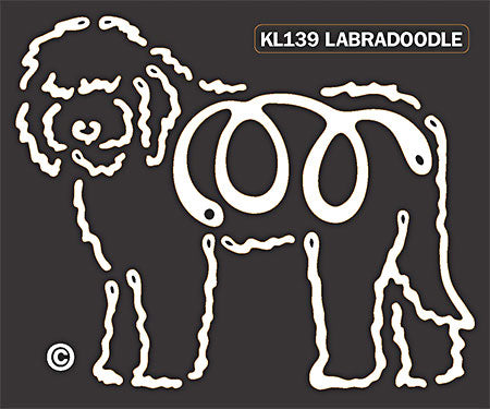 Labradoodle K-Lines Window Tattoo