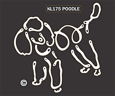 Poodle K-Lines Window Tattoo