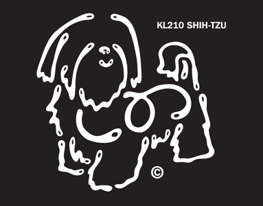 Shih Tzu K-Lines Window Tattoo