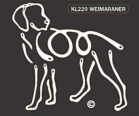 Weimaraner K-Lines Window Tattoo
