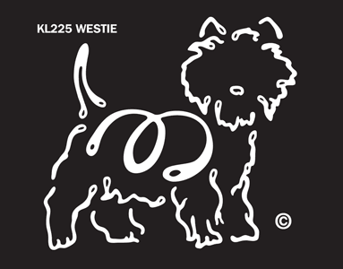 West Highland Terrier K-Lines Window Tattoo