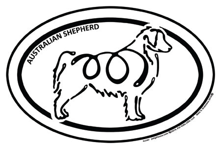 Australian Shepherd K-Lines Euro Style Tattoo Magnets